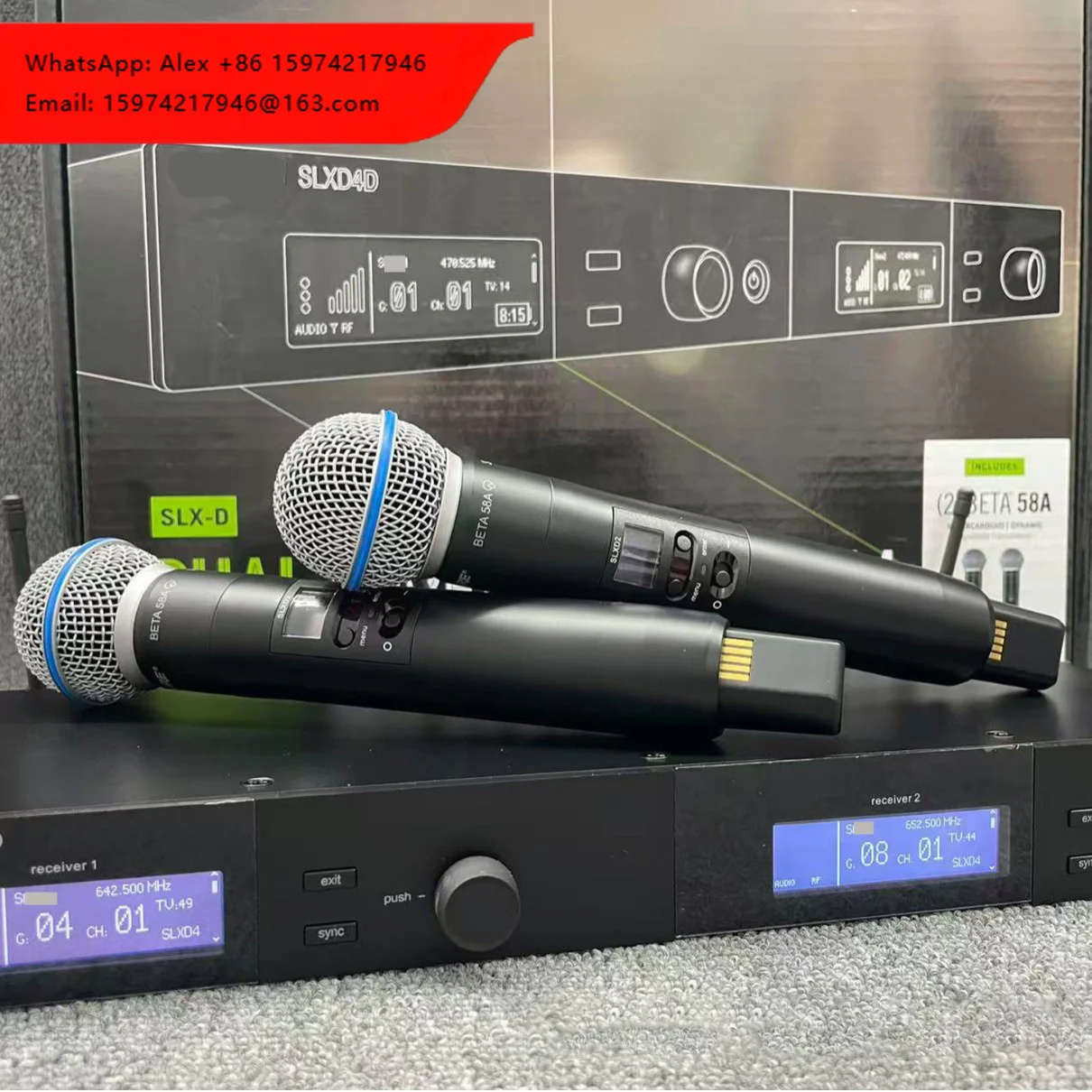 Cross-border SLXD4D BETA58A 1-to-2 True Diversity Wireless Microphone For Stage Performances, In Stock