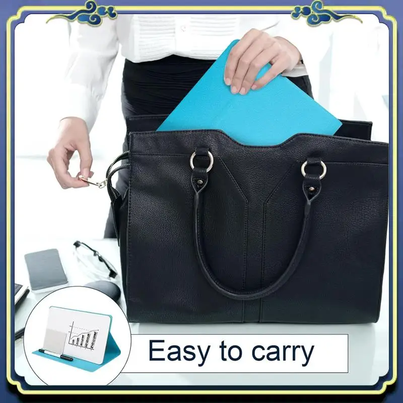 A86p-quadro branco pequeno portátil, mini ímã reutilizável placa apagável a seco com marcador limpar pano magnético placa apagável a seco