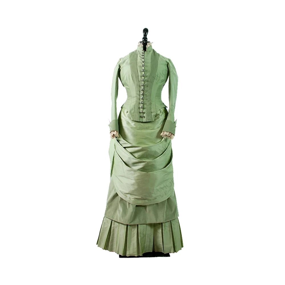 Vestido verde gótico para mujer, traje Medieval de fiesta, vestido de Bella renacentista victoriano Colonial