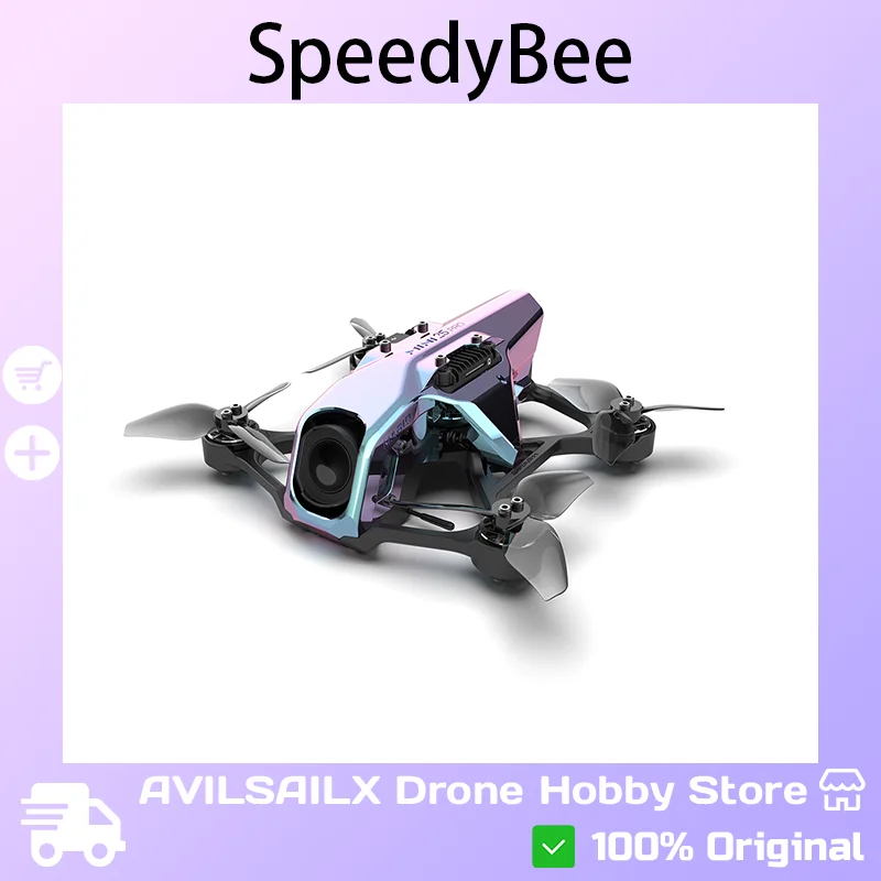 SpeedyBee Mario Mini25 O4 Air/O4 PRO FPV Drone - Integrated ELRS 2.4G, Low Latency & Anti-Interference for Freestyle & Racing