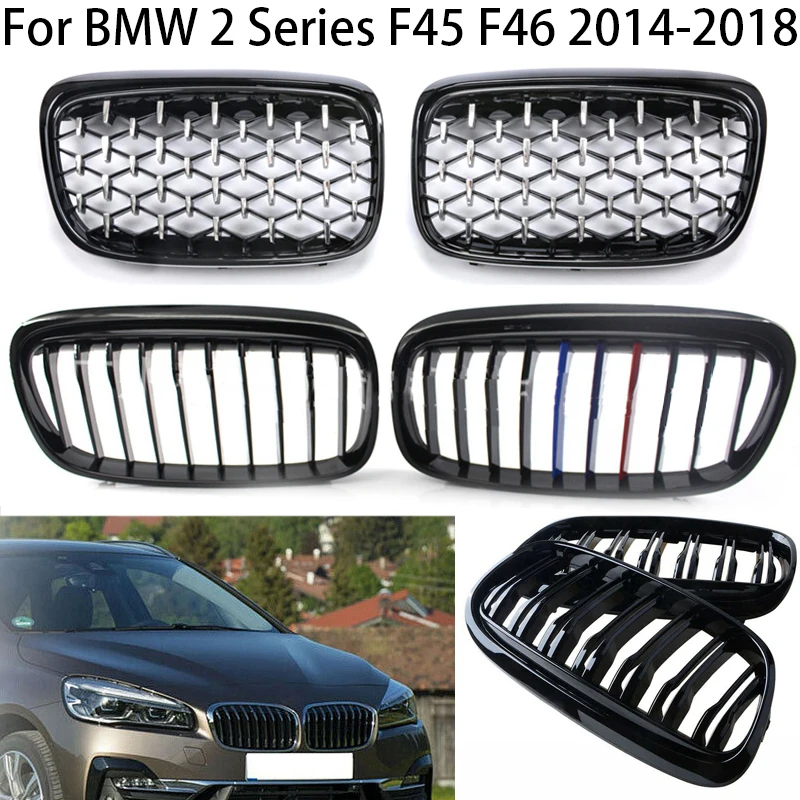 

For BMW 2 Series F45 F46 GT 2014-2018 216i 218i 220i 225i Car Front Kidney Grille Hood Front Bumper Radiator Grill Accessories