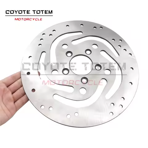 Compatible with Harley XL883, XL1200, Fat Dyna, Glide, Road King Front and Rear Brake Discs