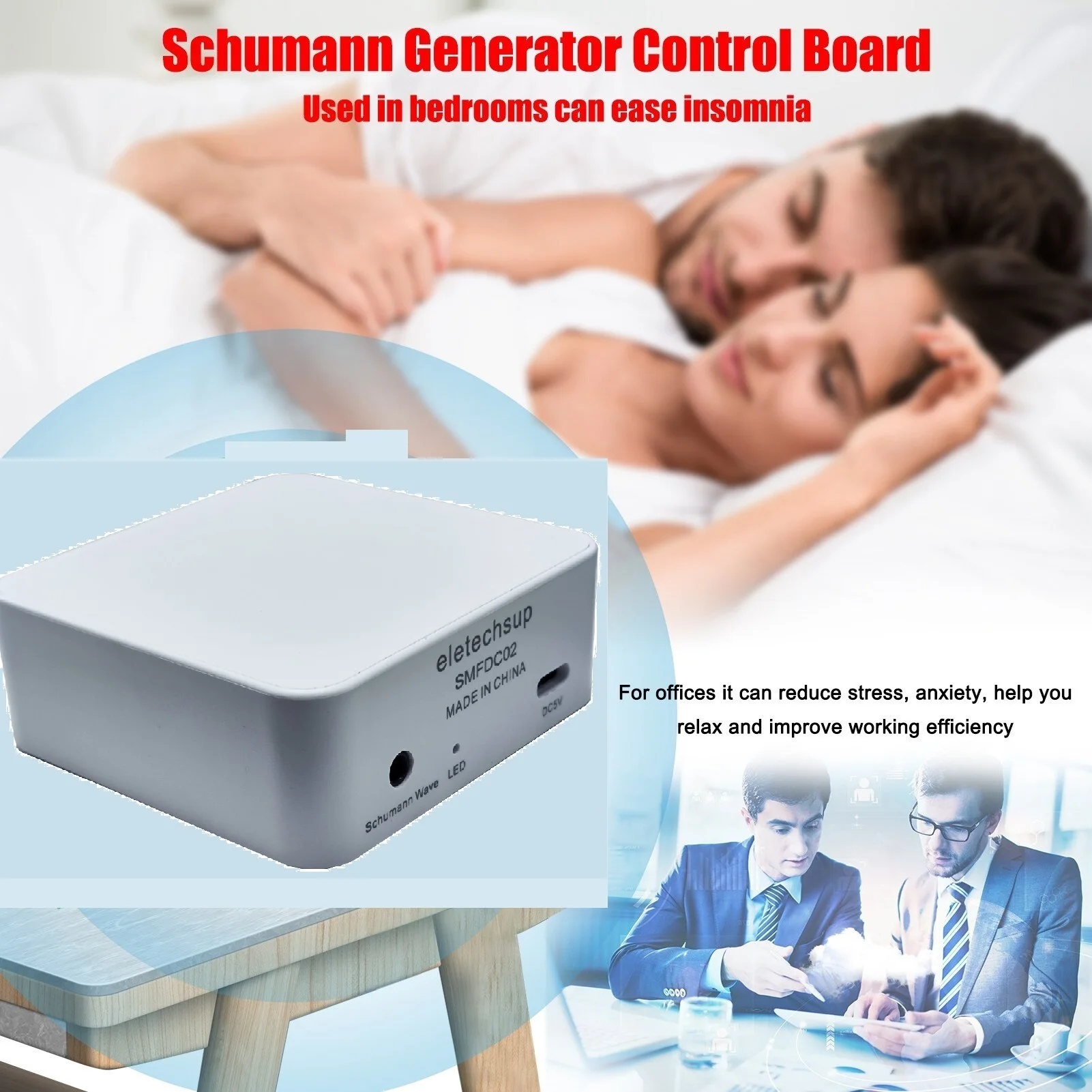 Rugged Case Schumann Wave Generator 7.83Hz  Ultra Low Frequency Pulse Generator Precise Frequency Schumann Resonator Helps Sleep