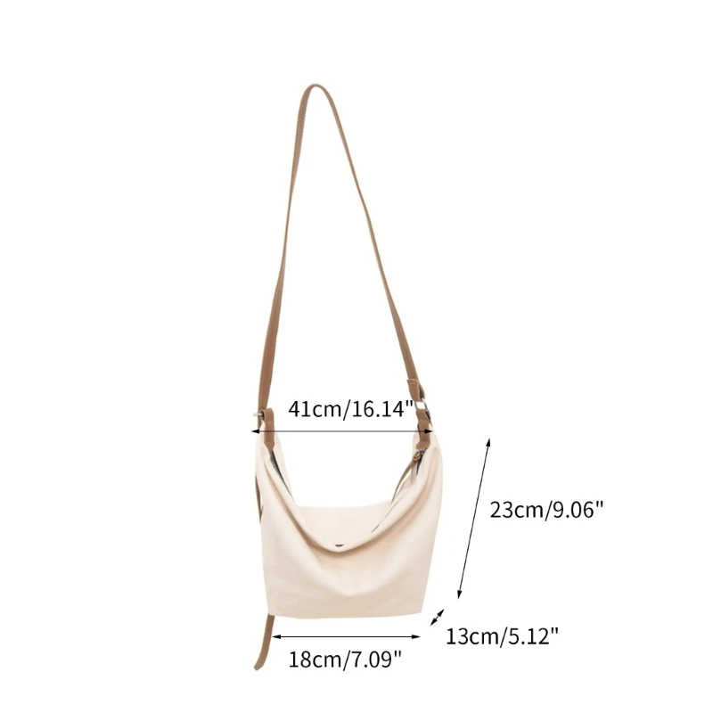 Large Capacity Shoulder Bag for Women All-Matching Crossbody Bag Japanese Casual Bag Solid Casual Bag