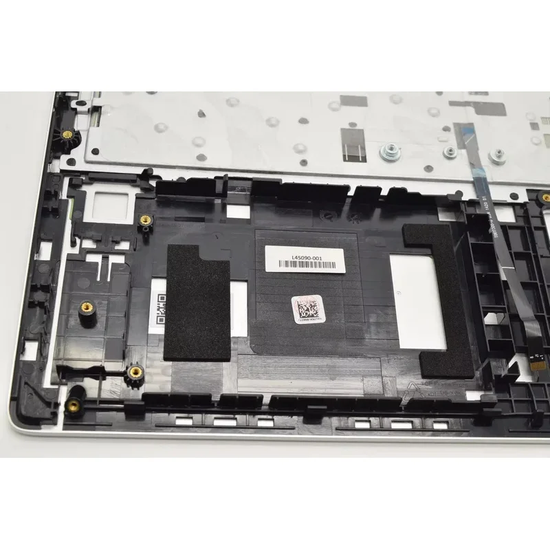 فضي أصلي جديد لـ HP Probook 450 G6 455 G6 Palmrest غطاء + لوحة مفاتيح بإضاءة خلفية L45090-001