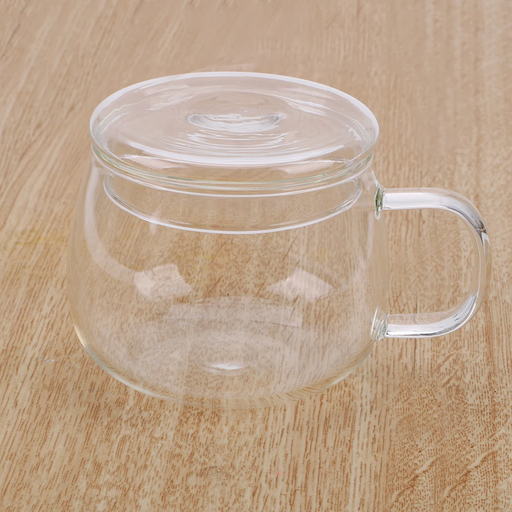 350ml with Infuser and Lid for Home Office Heat Resistant Glass Tea Cup Loose Leaf Tea Strainer Coffee Filter Drinkware