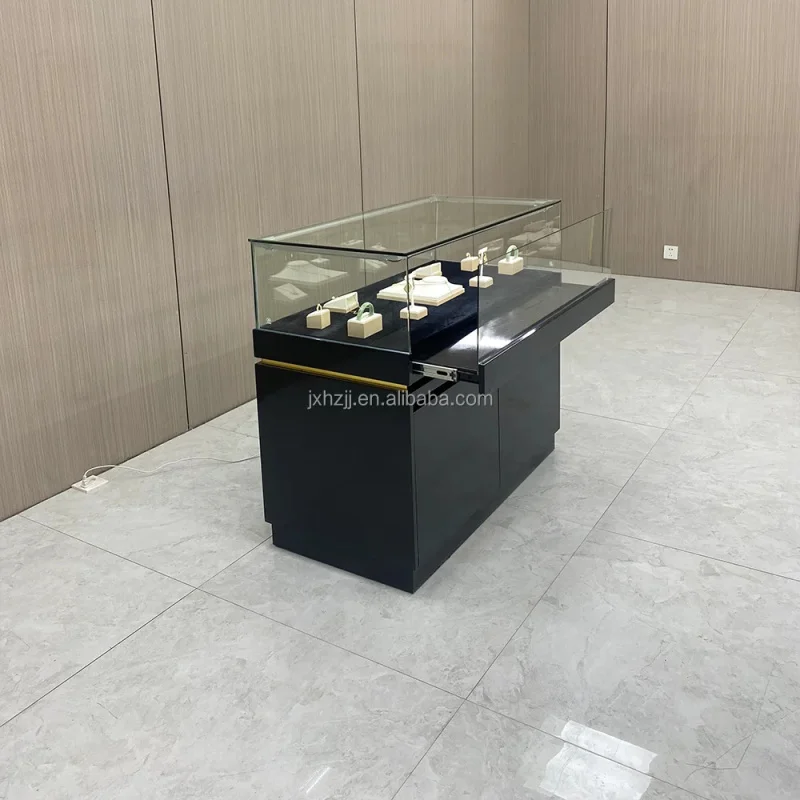 Customize.2025 Small Jewelry Display Counter Kiosk Booth Showcase Design Shopping Mall Elegant Jewellery Shop Decoration