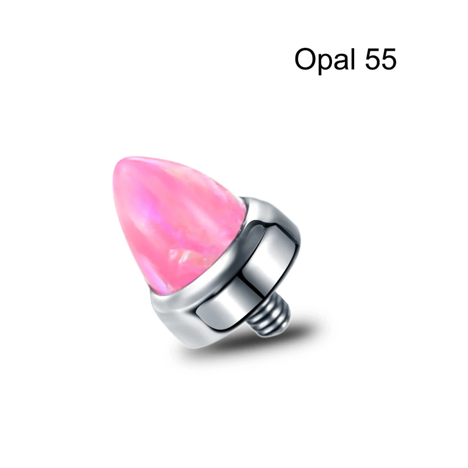 Titanium Claw Set Opal Bullet Dermal Top Piercings