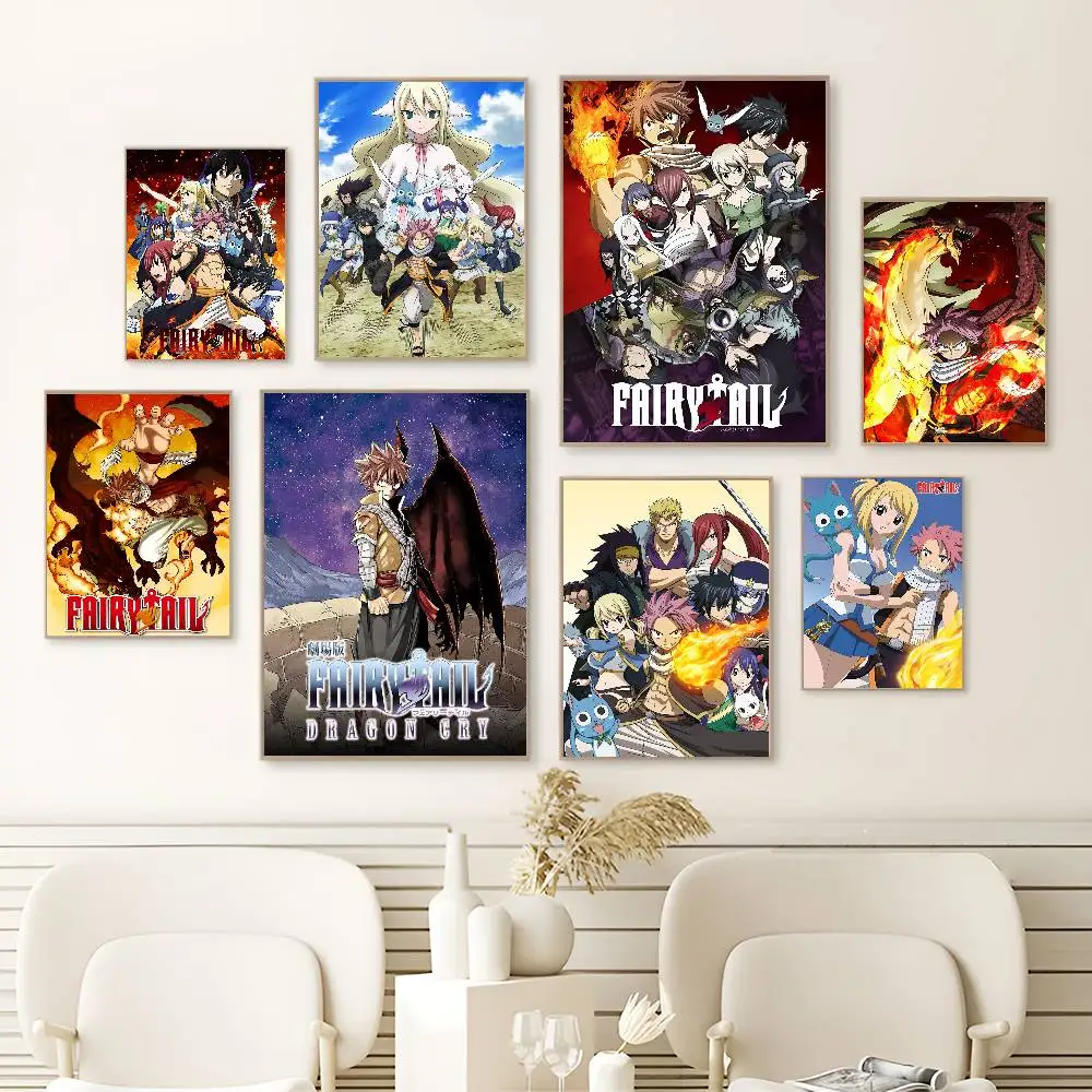 مانغا F-الجنية T-الذيل ورق أبيض ملصق ريترو كرافت ورقة ملصق DIY غرفة بار مقهى خمر اللوحة الزخرفية