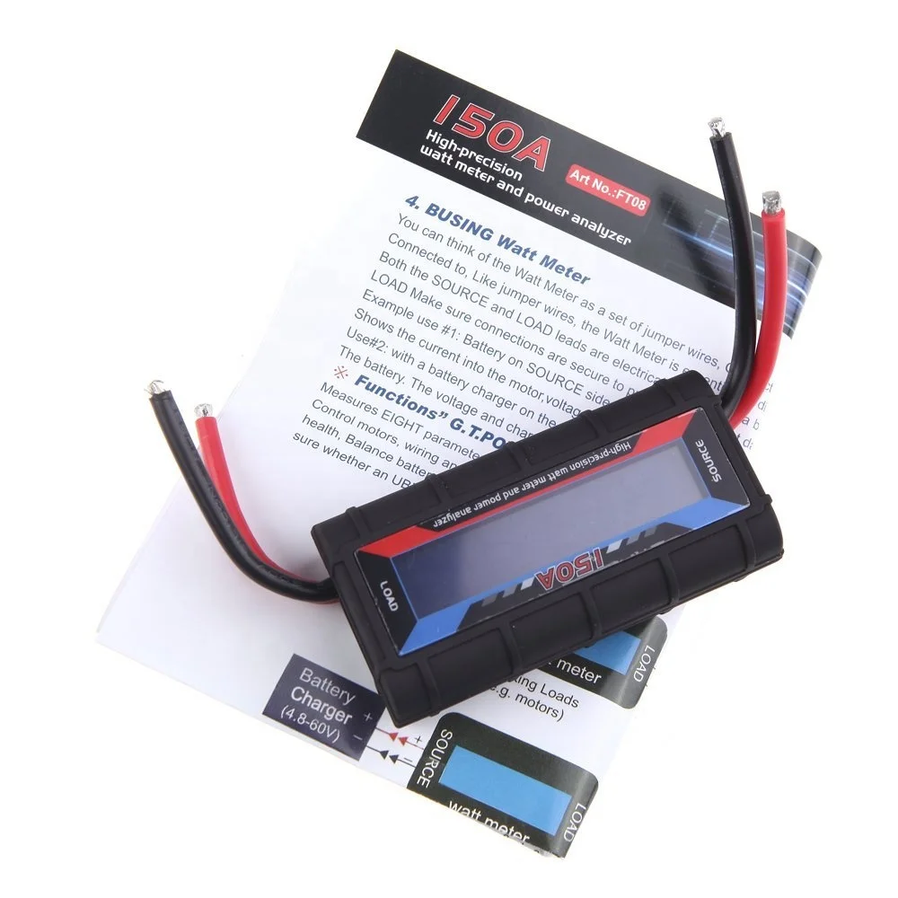 2PCS High Precision 150A Digital Watt Meter And Power Analyzer For RC Drone Plastic Electric Analyzer With Backlight LCD Display