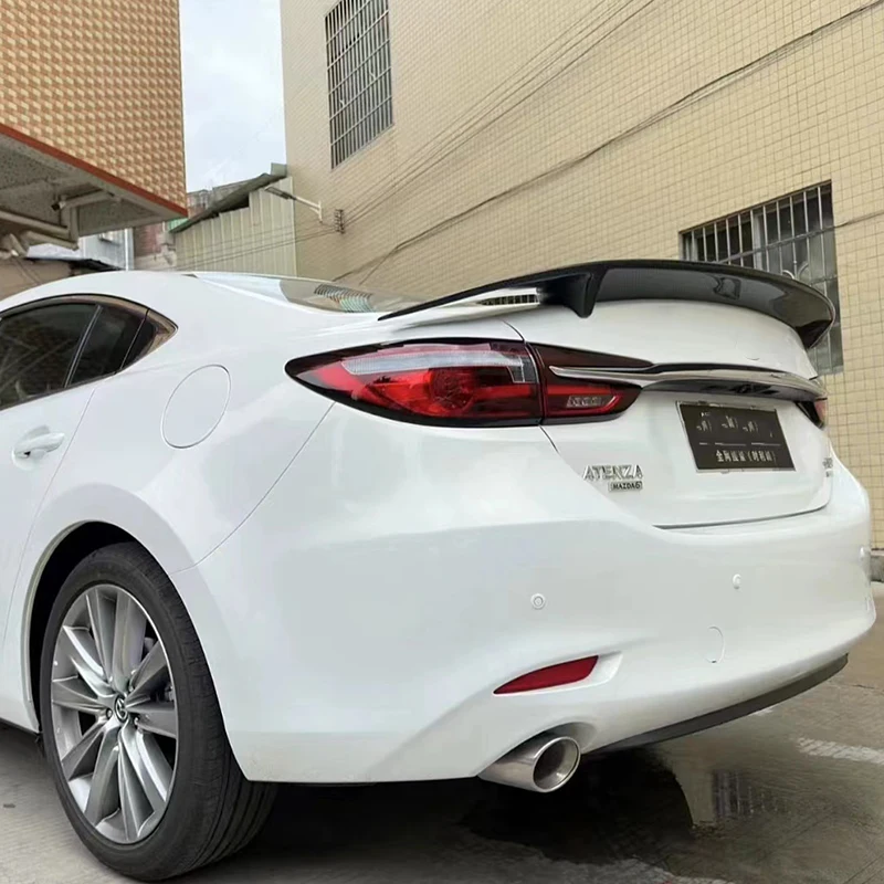 For Mazda 6 Atenza RT style rear trunk lid spoiler wing carbon fiber body sports modification kit 2014 15 16 17 18 19 20