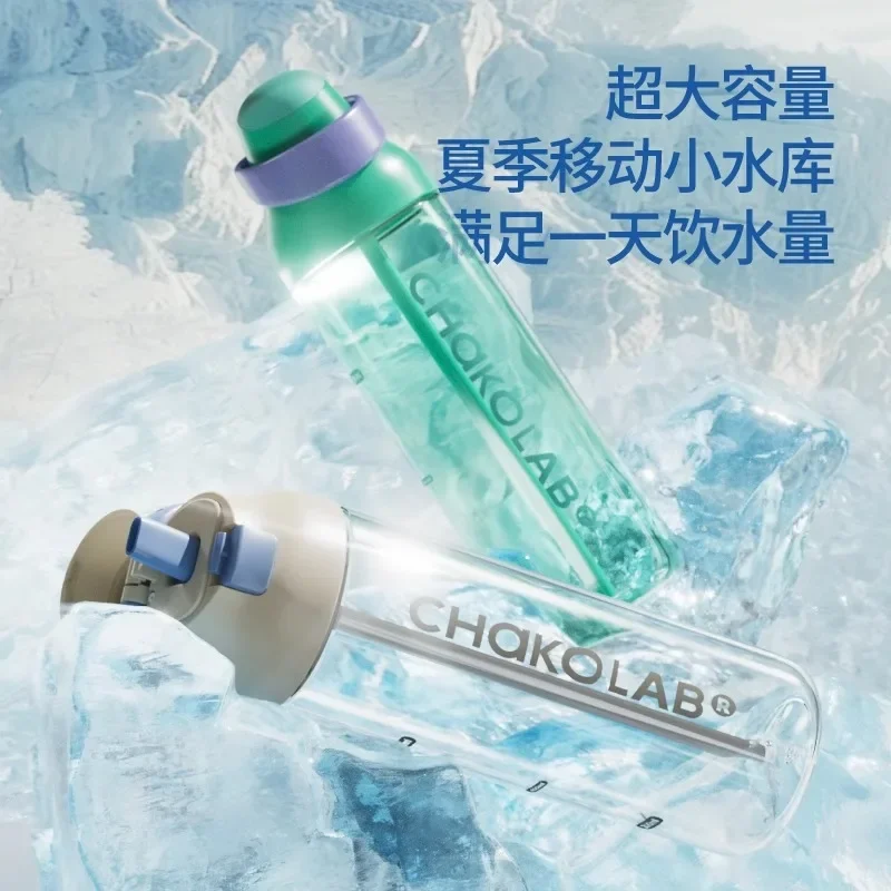 Chakolab Double Drink Straw Water Cup Large Capacity Sports Water Portable High Value Coffee Cup Outdoor Camping Office Gift