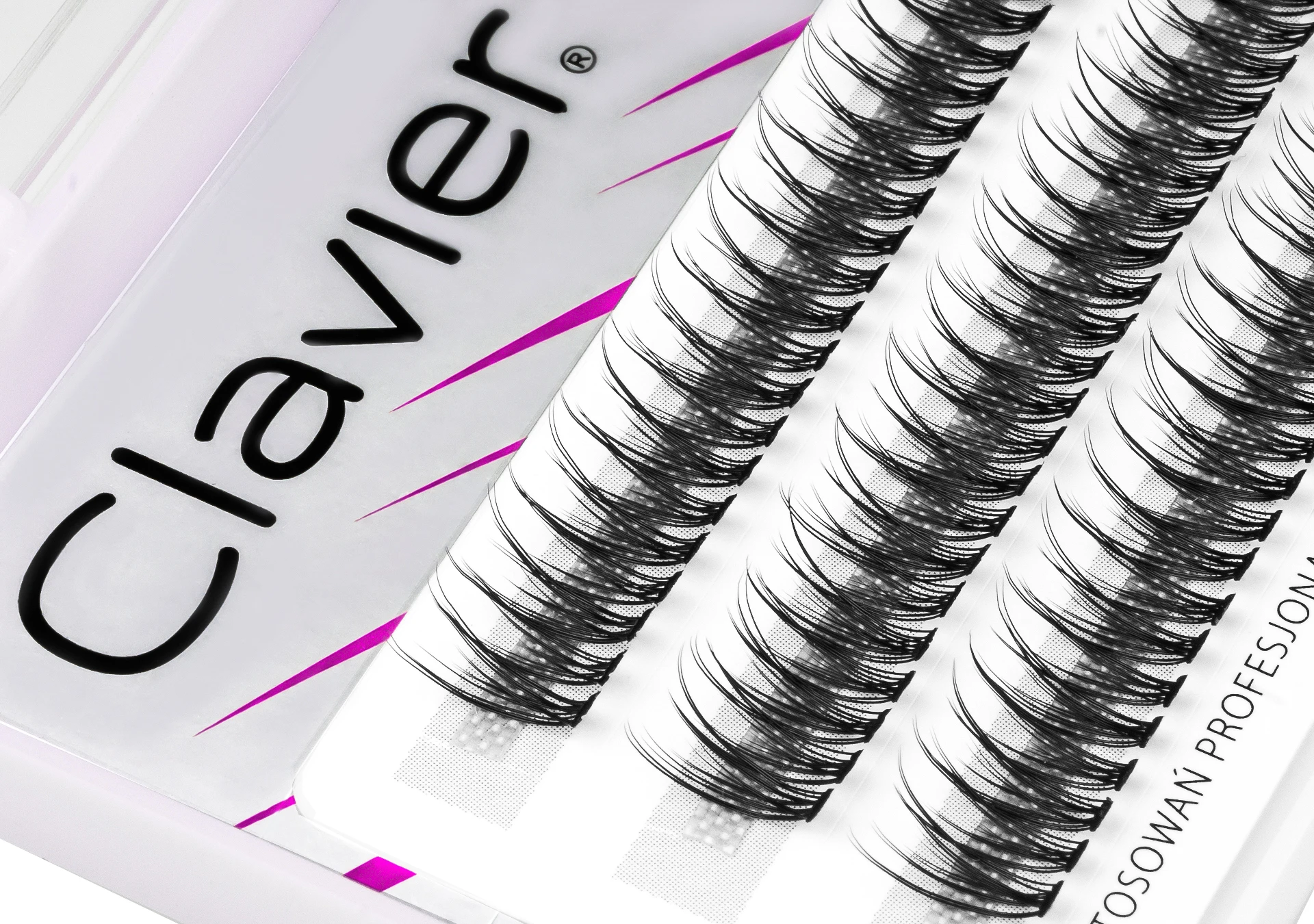 Clavier V-förmige Seiden-Cluster-Wimpern, professionelles Make-up, individuelle Wimpernverlängerung, natürliches Aussehen, falsche Wimpern vom Typ C – Detail 11