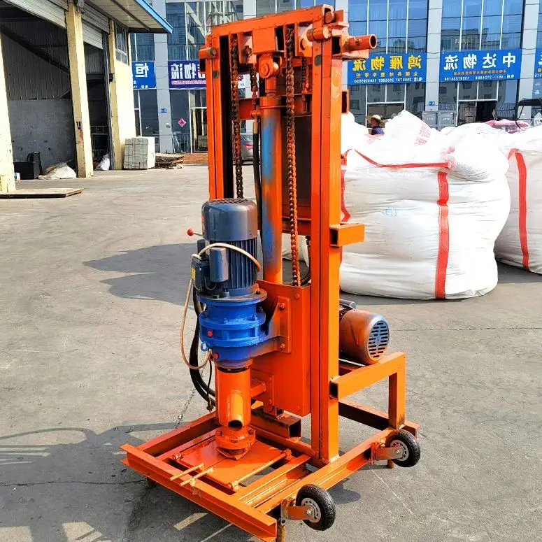 

Customized Lightweight Hydraulic Electric Borehole Drilling Rig Portable Mini Handheld Water Well Machine 100m Home