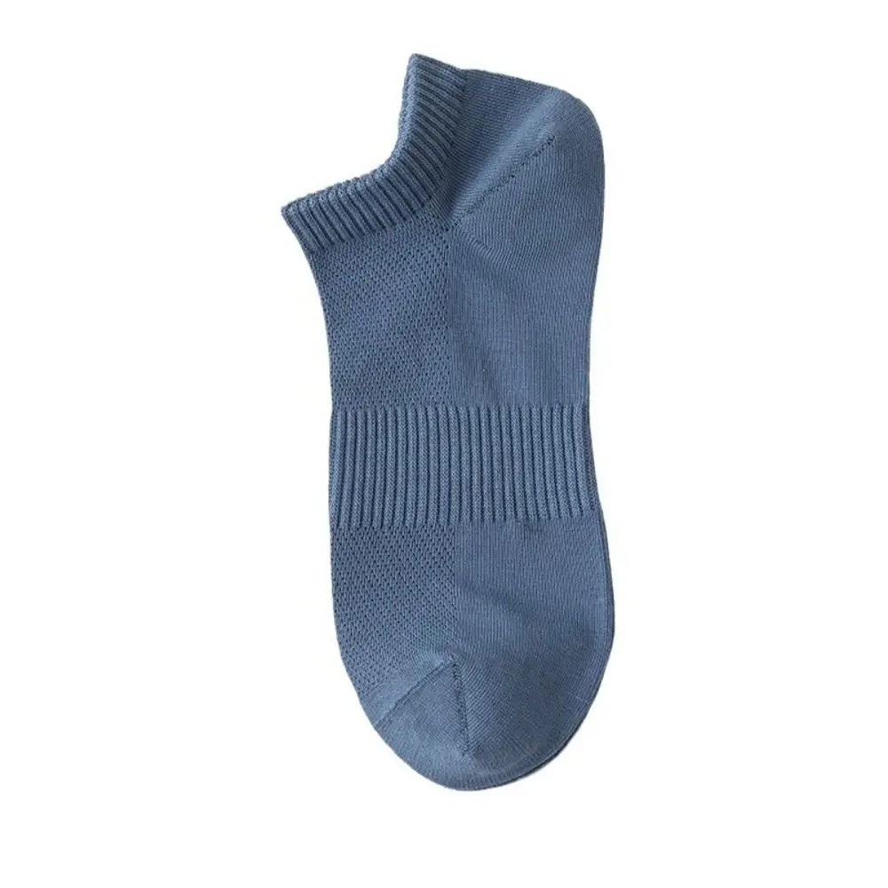 12 Pairs/Set Breathable Men's Summer Socks Thin Sweat Absorbing Mesh Short Socks Quick Dry Hollow Out Invisible Ankle Socks