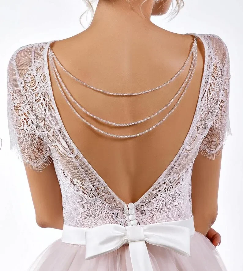 Lace Tulle Wedding Dress Beaded Sweetheart Bridal Gown Custom Backless Bridal Dress Custom A Line Bridesmaid Boho Bridal Dress