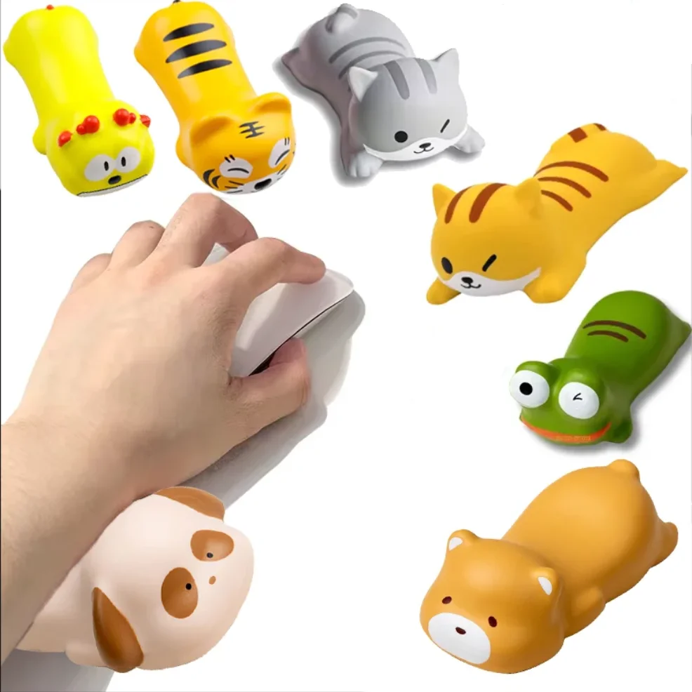 

Cute Animal Wrist Mouse Pad Hand Support Pillow Arm Rest Ergonomics Memory Foam For Desktop Computer Laptop PC Dog Cat Bear Toys