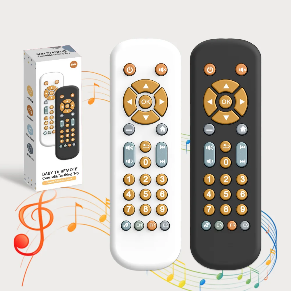 Baby TV Simulation Remote Control, Children's TV Remote Control, Music Learning, Early Education, Puzzle Baby Toy Fidget Toy view 2