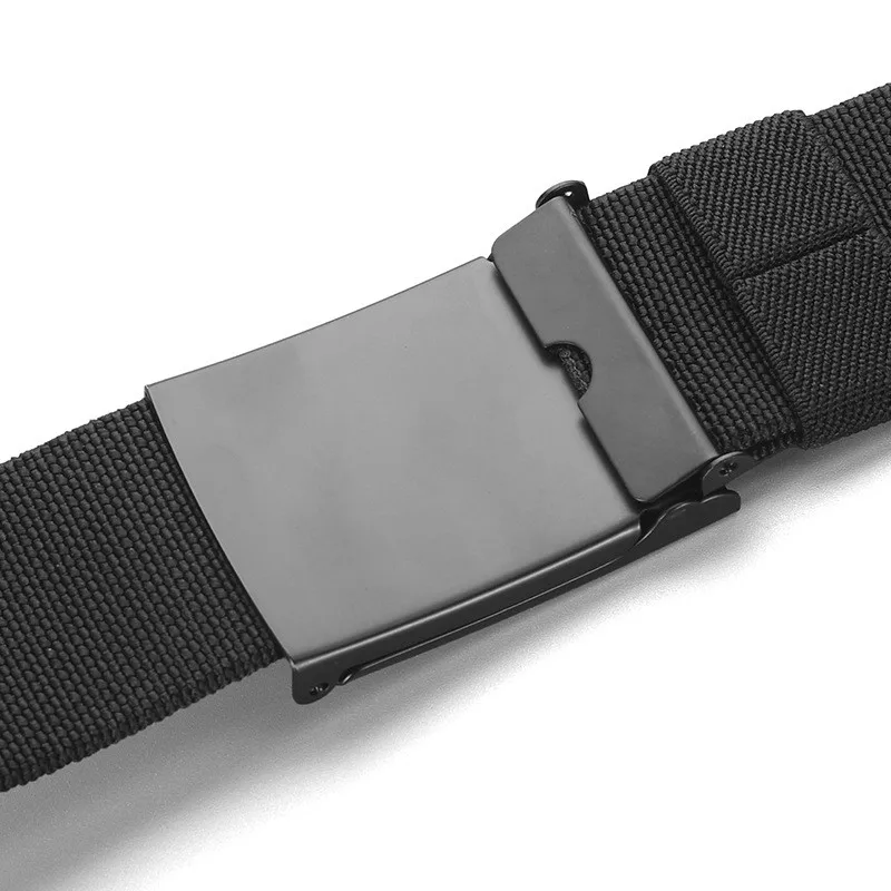 Beliebter Nylon-Gürtel mit glatter Schnalle, gewebter elastischer Bund, taktische Outdoor-Militär-Trainingsjeans für Herren, vielseitiger Gürtel – Detail 17