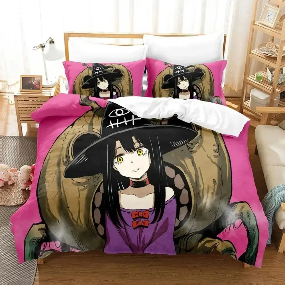 

3D Anime Mieruko-chan Bedding Set Duvet Cover Bed Set Quilt Cover Pillowcase Comforter king Queen Size Boys Adult Bedding Set