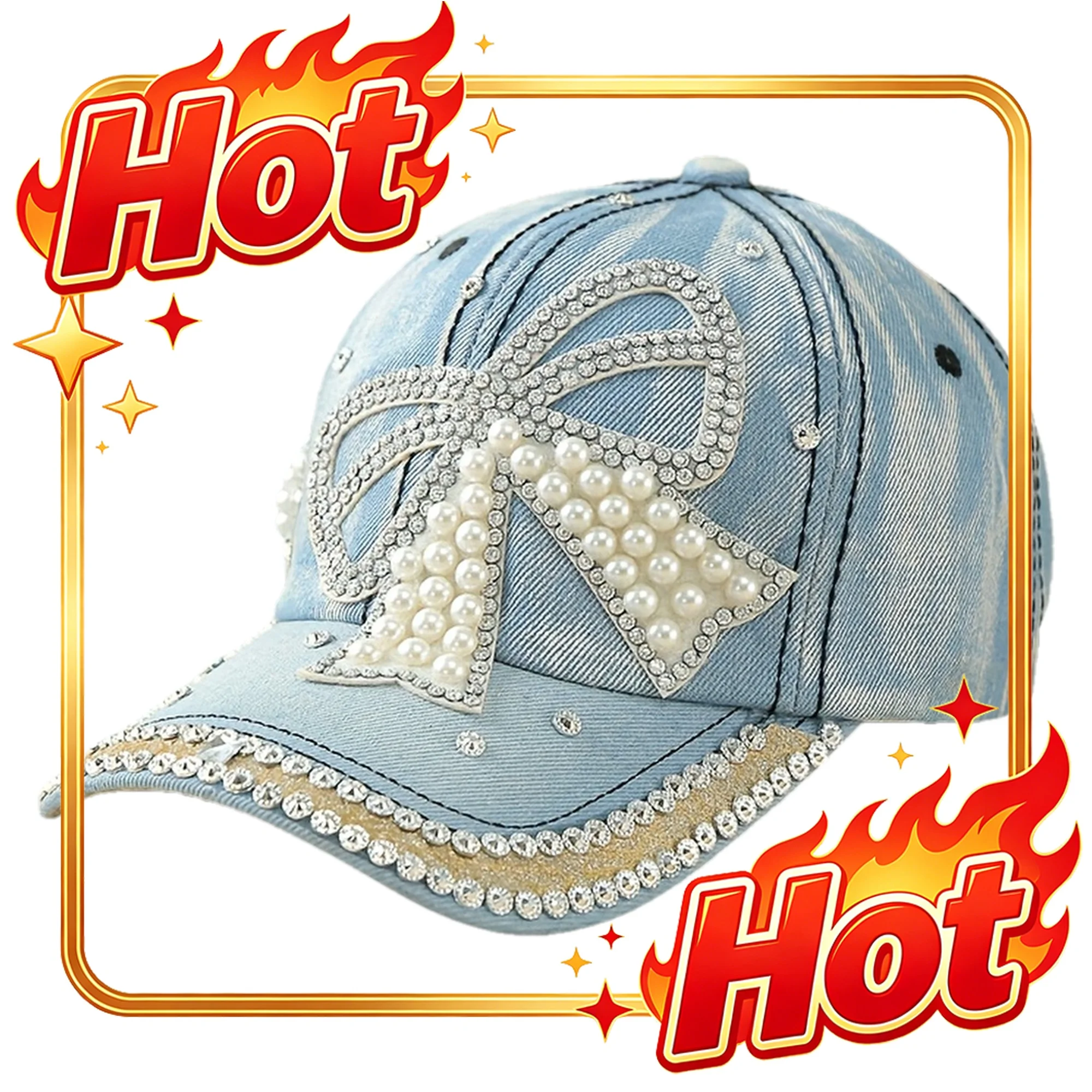 Custom Cap While On The Go, Opt For A Cozy And Sun-Protective Baseball Cap, A Stylish And Laid-Back Cap Adorned With A Bow And R