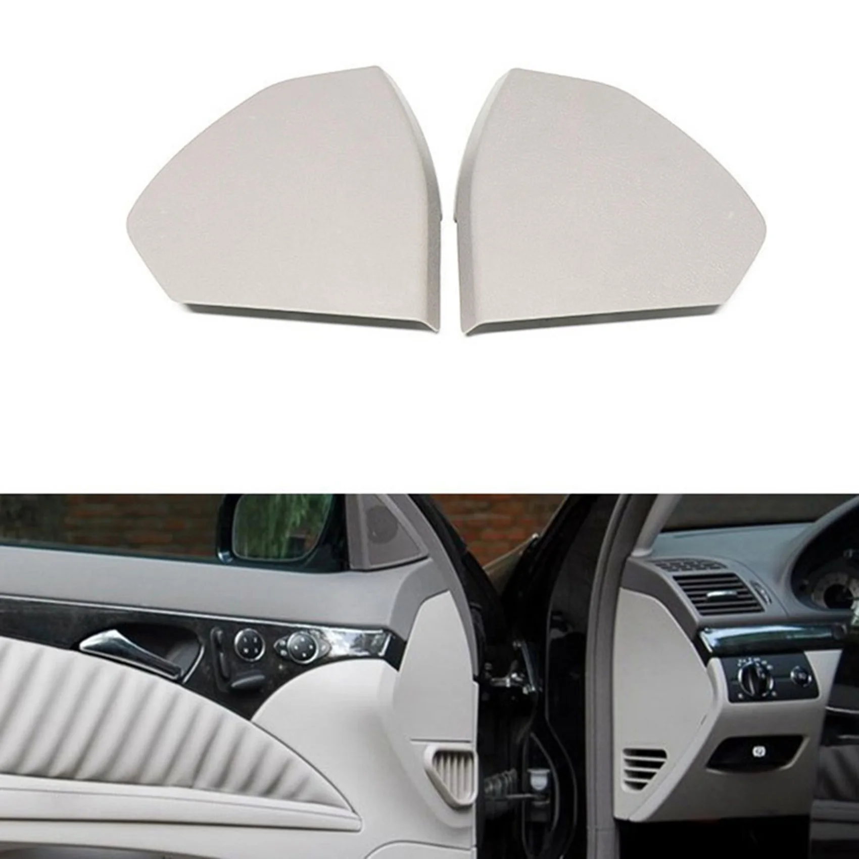 2X Left Car Front Door Plastic Cover Trim Shell for Mercedes Benz E-Class W211 2003-2009 2117270148 Grey