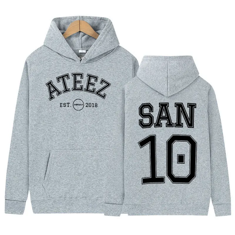 Korean Ateez Band Print Hoodie Men Women Causal High Quality Fashion Sweatshirt Long sleeve Oversized Hoodies Hip Hop Streetwear