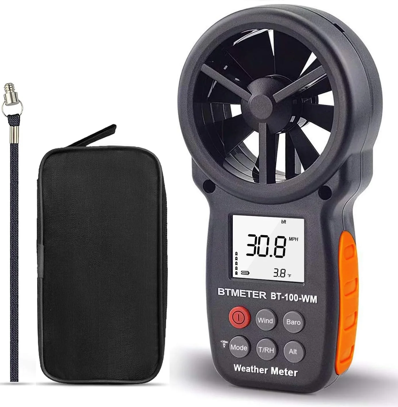 

Digital Anemometer Barometer Handheld, for Wind Speed Temperature Wind Chill Tester w/Humidity, Altitude, Barometric Pressure