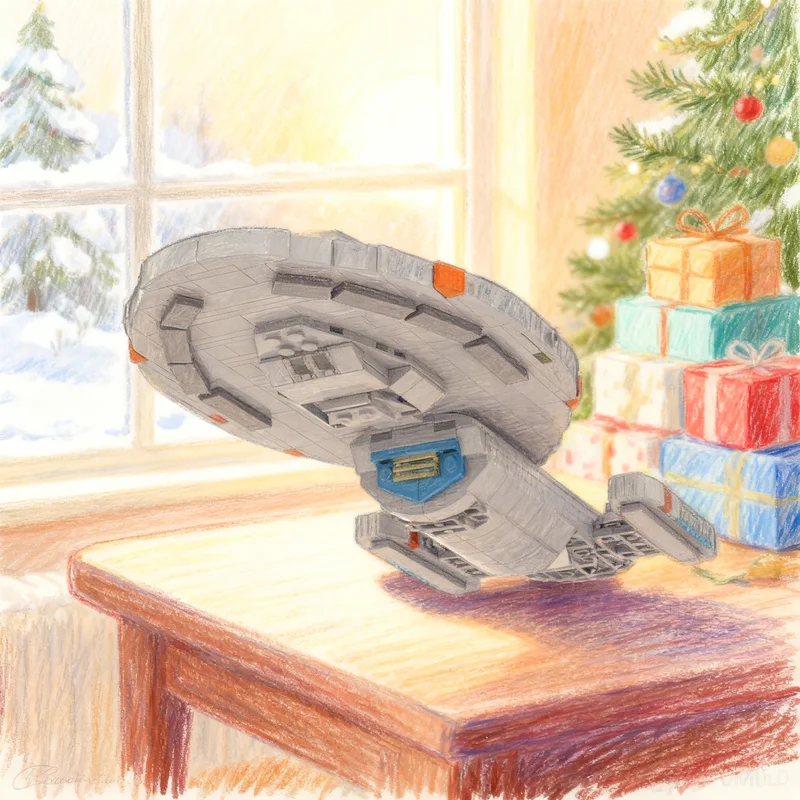 

486 деталей MOC: Конструктор «Звездолёт класса Intrepid» (Star Trek Voyager) — космическая модель, креативный подарок, DIY-набор для декора, премиум-класс для взрослых