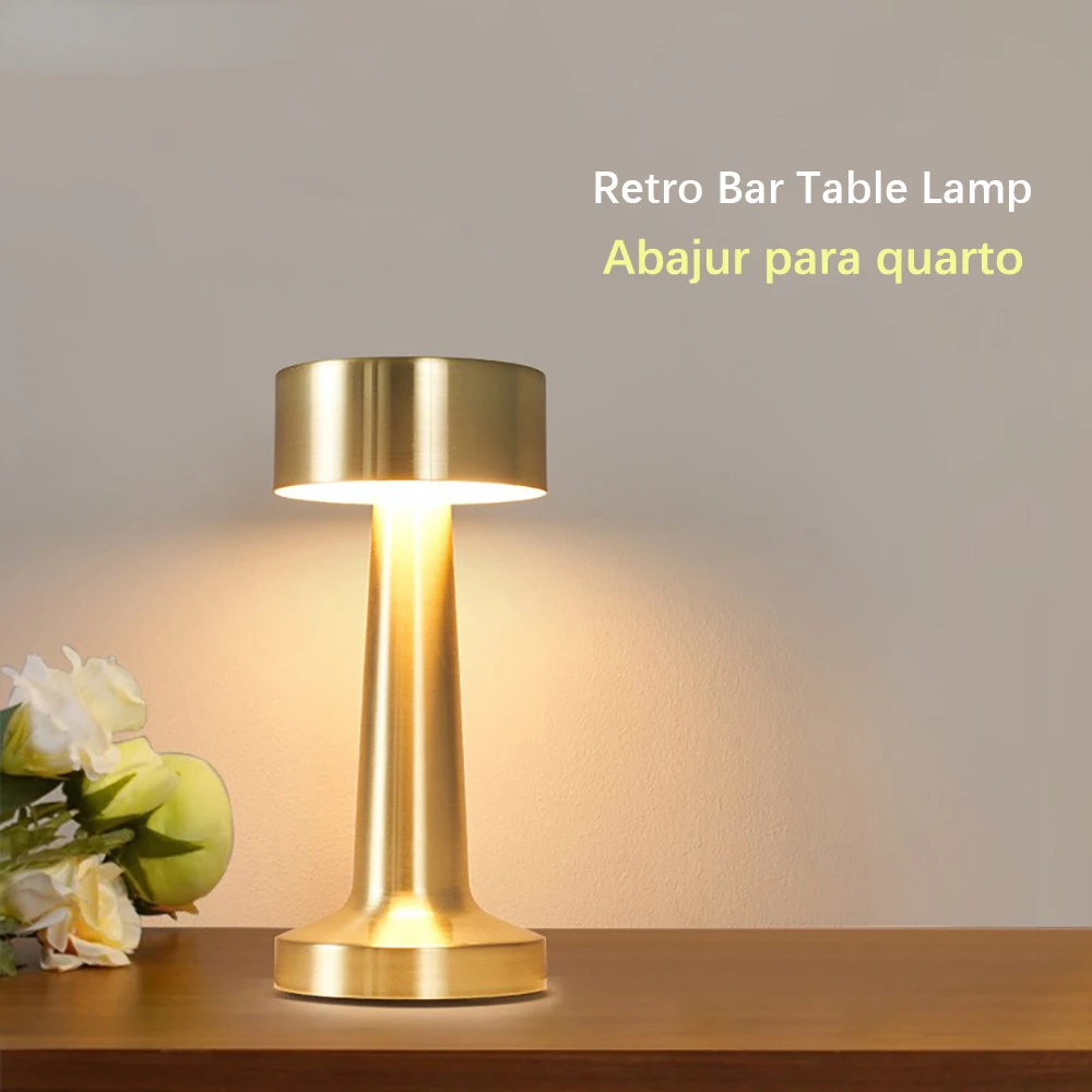 Retro Bar Table Lamp Led  Night Light Lampara De Noche Dormitor Abajur Room Decor Decoration Chambre Desk Bedroom Coffee Luces