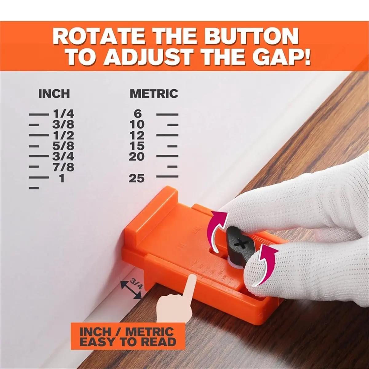 

Новинка 2026 года: Набор из 20 регулируемых распорок для напольных покрытий, диапазон регулировки длины от 1/4 до 1 дюйма (6–25 мм), для ламината и деревянных полов