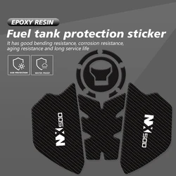 NX500 2024 Motorcycle Tank Pad Sticker Fit For HONDA NX 500 Carbon Fiber Texture Transparent Anti-scratch Decals