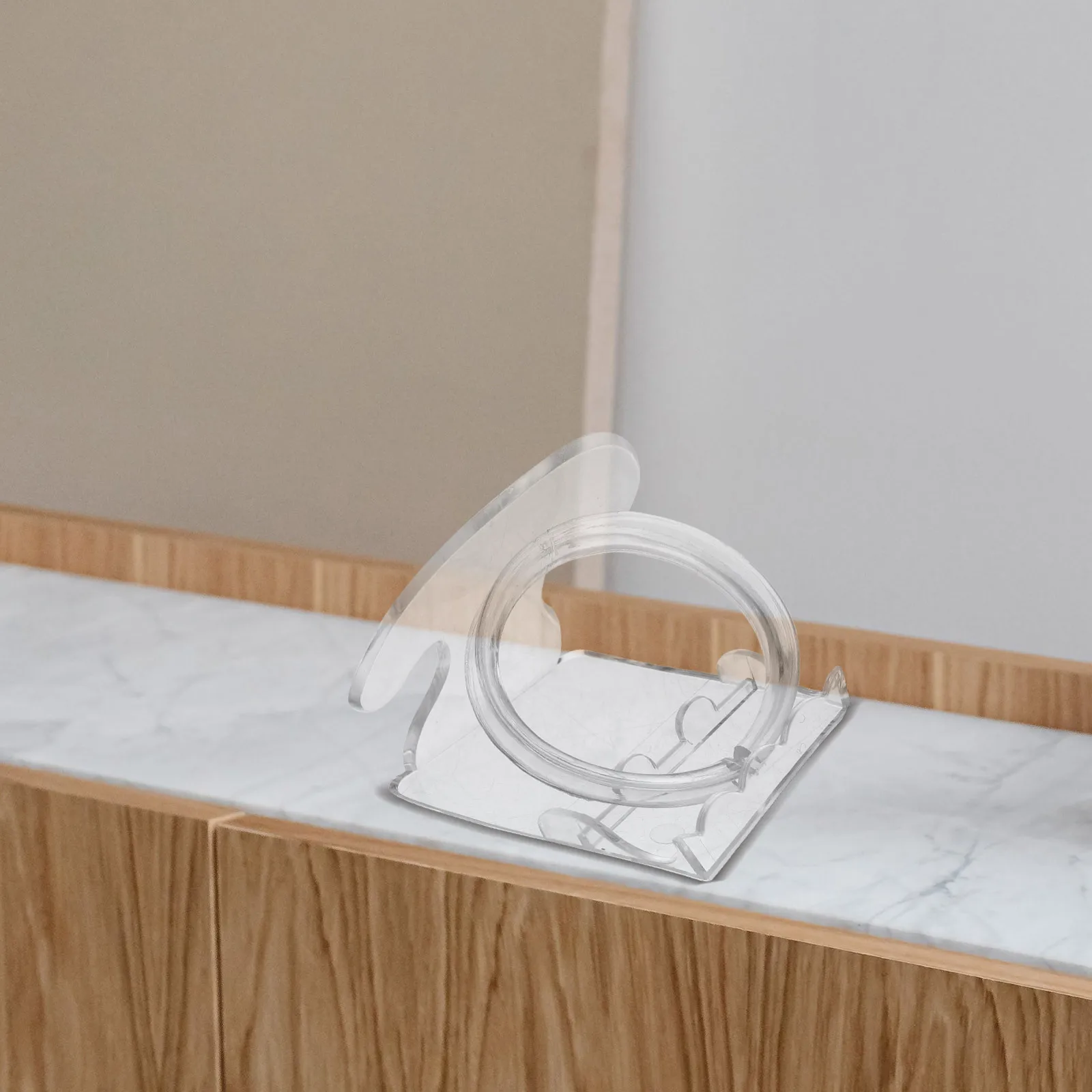 10 مجموعات من حامل عرض الأساور البلاستيكي الشفاف منظم المجوهرات رف تخزين قوي لسطح المكتب لمتجر حامل معصمه المنزلي #5