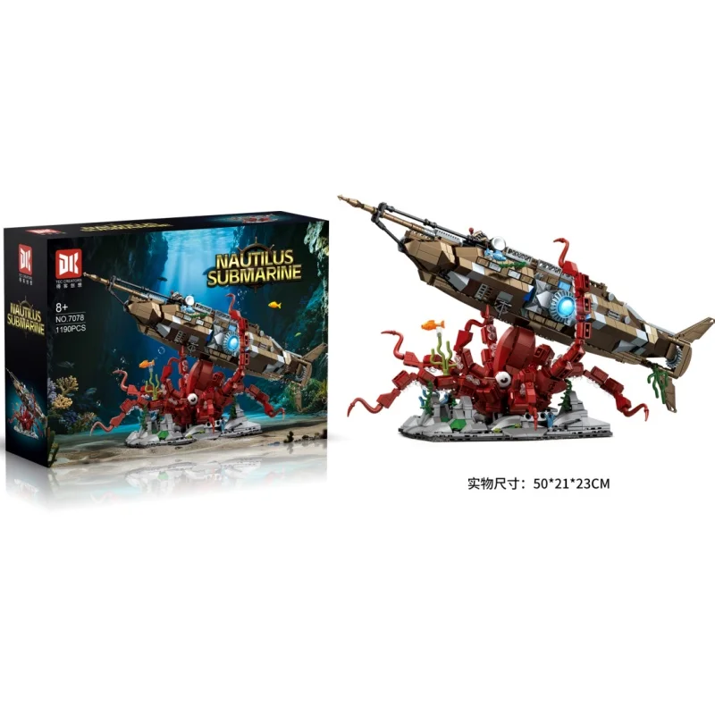 جديد تحت الماء السفر نوتيلوس الغواصة اللبنات الإبداعية الأخطبوط نوتيلوس نموذج باخرة الطوب لعب هدايا عيد ميلاد الاطفال #1