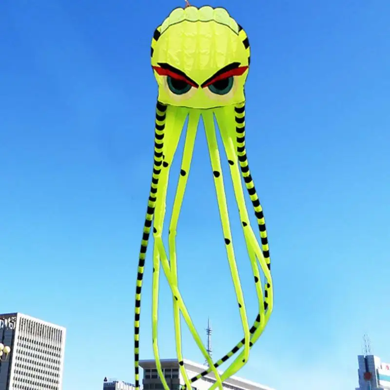 8-meter Three-dimensional Large Octopus Four Colors Soft Adult Outdoor Kite Waterproof and Tear Resistant Nylon Material