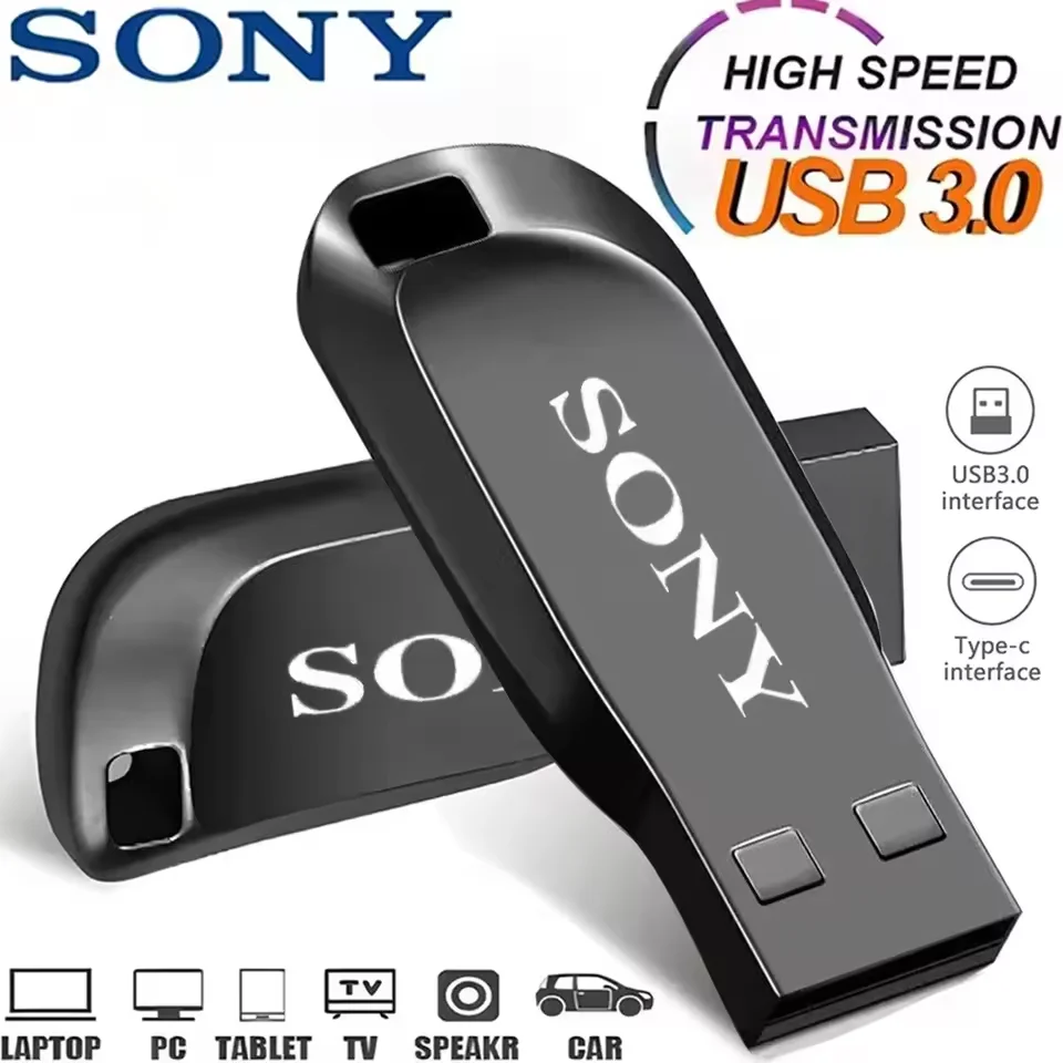 

Sony 2 ТБ USB-накопители USB 3.0 Высокоскоростной металлический флэш-накопитель 1 ТБ 512 ГБ Портативный накопитель Memoria Storage U-диск