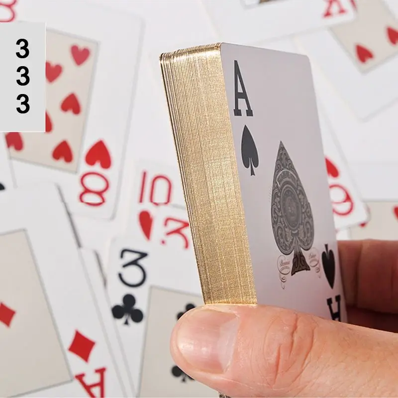 2 Pcs/Lot Gold Silver PVC Thicker Full Plastic Playing Cards Waterproof Durable Poker Cards Game Deck Poker Set Magic Cards