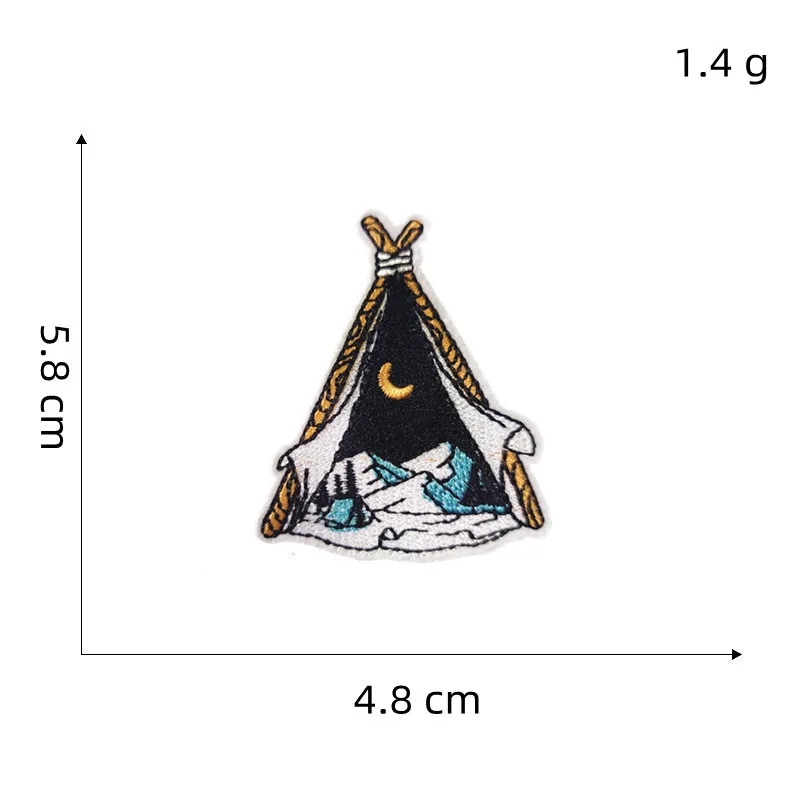 15Pcs Outdoor Adventures Scenery logo iron on Embroidery Patche for Sew Clothes Sticker Accessories DIY Hat Jeans Applique Badge
