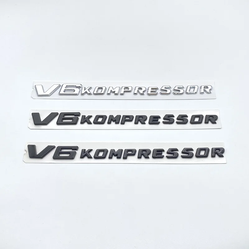 

Car 3D Letters V6 KOMPRESSOR Logo Badge Emblem Sticker For Mercedes Benz C180 C200 C230 CLK200 SLK200 SLK230 CLS350 E300 SL350