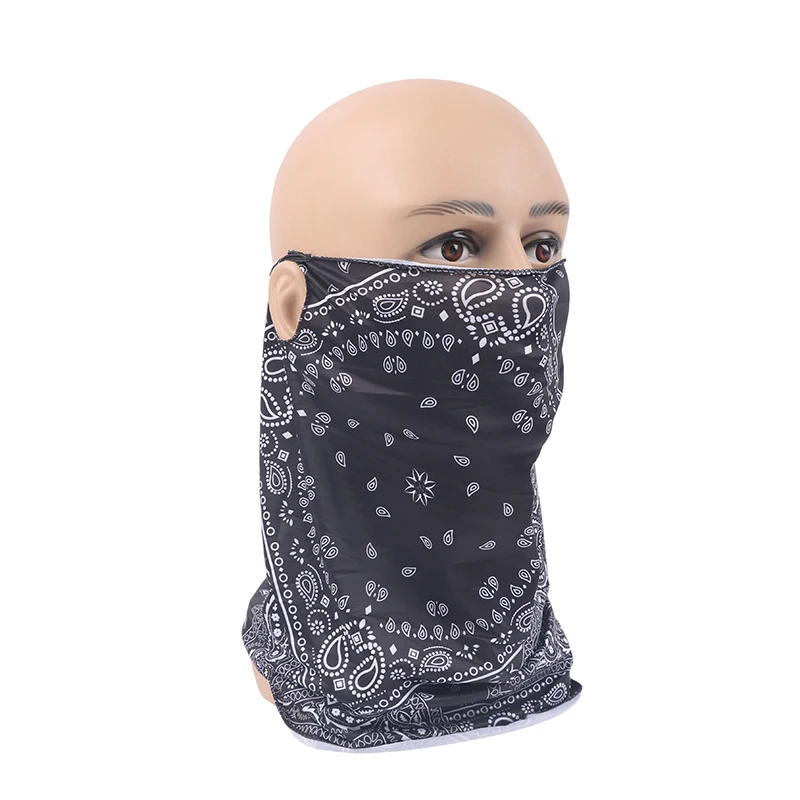 1Pc Fashion Punk Sunscreen Mask For Men Women Summer Face Neck UV Protection Ear Scarf Hip Hop Outdoor Sports Cycling Bandana Sc