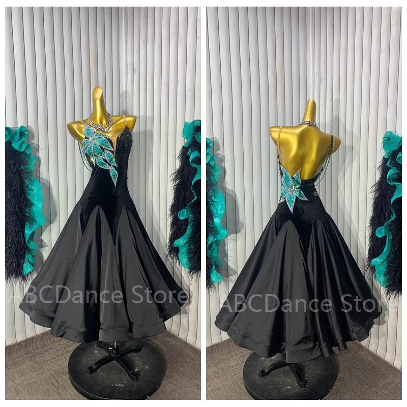 

sleeveless ballroom dress for Competition modern dance Costume ABCDance Store ballroom dance dress adult Standard Dance Dress