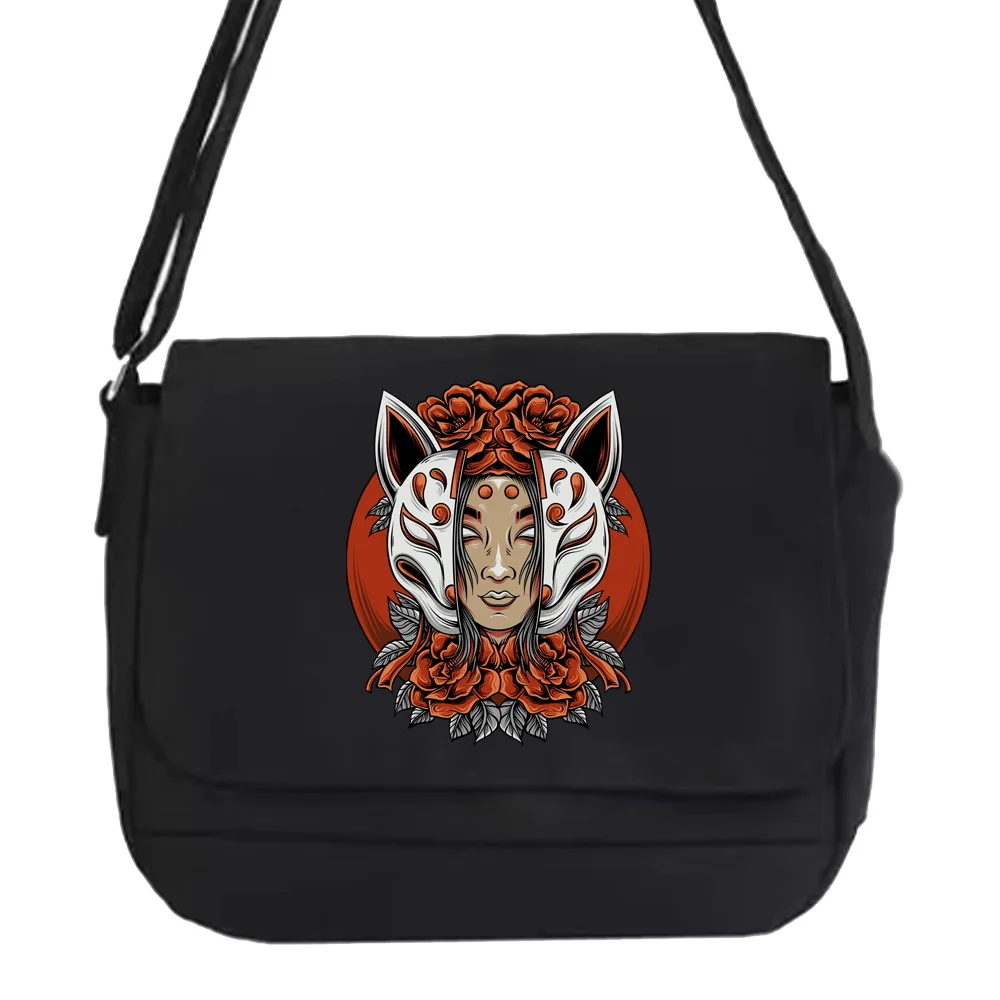 Messenger Bag Multi-function Messenger Bag Japanese Female Student Trend Harajuku Wind Portable One-shoulder Mask Pattern Bags