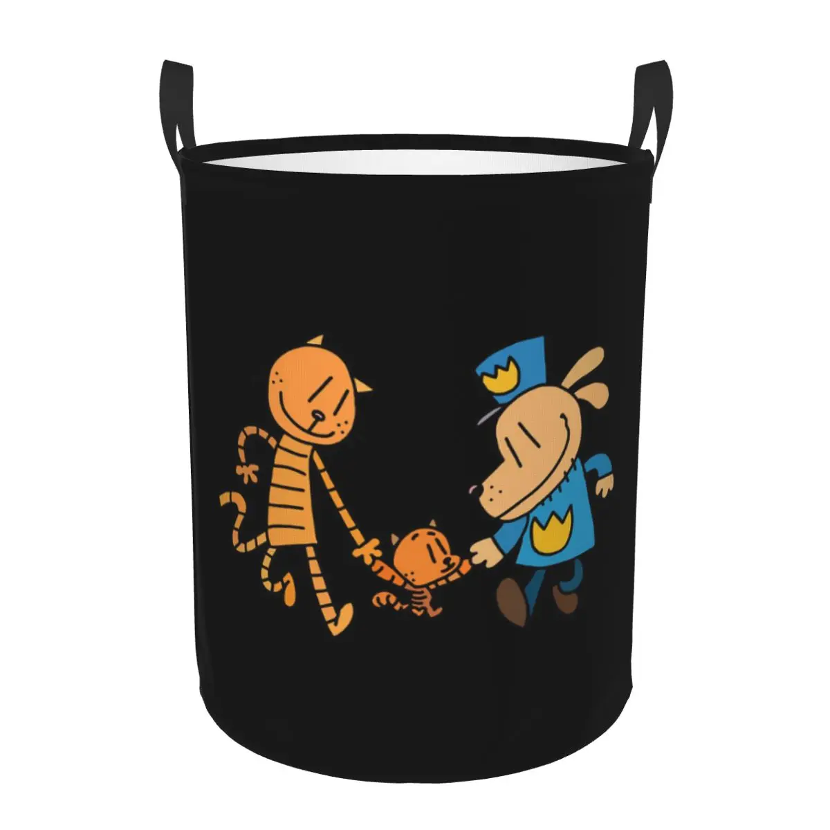 

Dog Man Lil Petey And Big Petey Fan Art Корзины для грязного белья Складная большая водонепроницаемая корзина для одежды для дома и детей