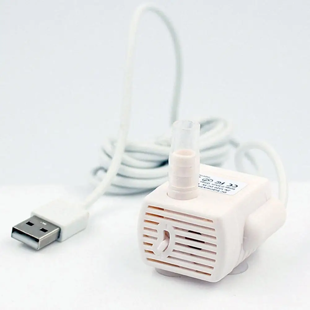 مضخة مياه للقطط تعمل بمنفذ USB مضخة مياه للأسماك 3 تدفق نافورة سمك قابلة للتعديل كتم مضخة مياه للحيوانات الأليفة لخزان حوض أسماك #1