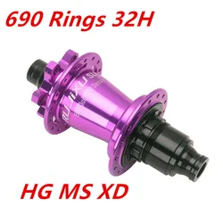 RUJIXU SLR I9 MTB Hub 32 Hole 690 Sound 6 Claws QR TA BOOST  HG/XD/MS  Sealed Bearing 6 Bolts Disc Brake for SHIMANO SRAM