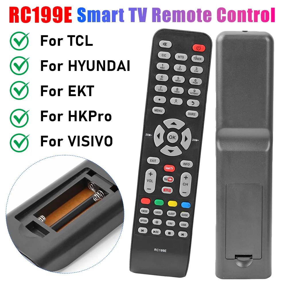 وحدة تحكم عن بعد للتلفاز الذكي العالمي لـ TCL/HYUNDAI/EKT/HKPro/VISIVO