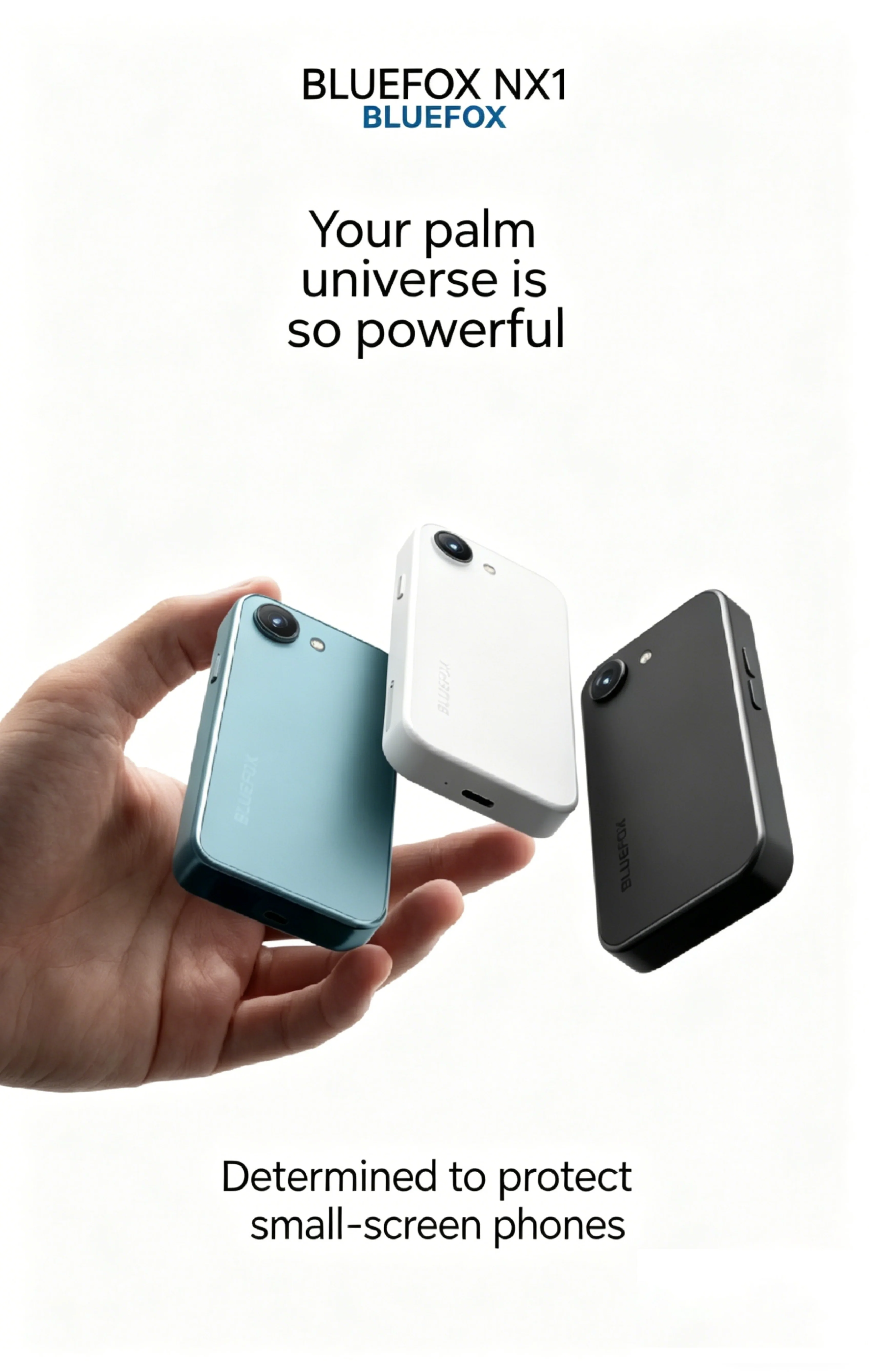 BLUEFOX NX1 4.0" Mini Smartphone Android 15 4GB 64GB/8GB 128GB ROM 4G LTE Dual SIM Compact Touch Screen Mobile Phone