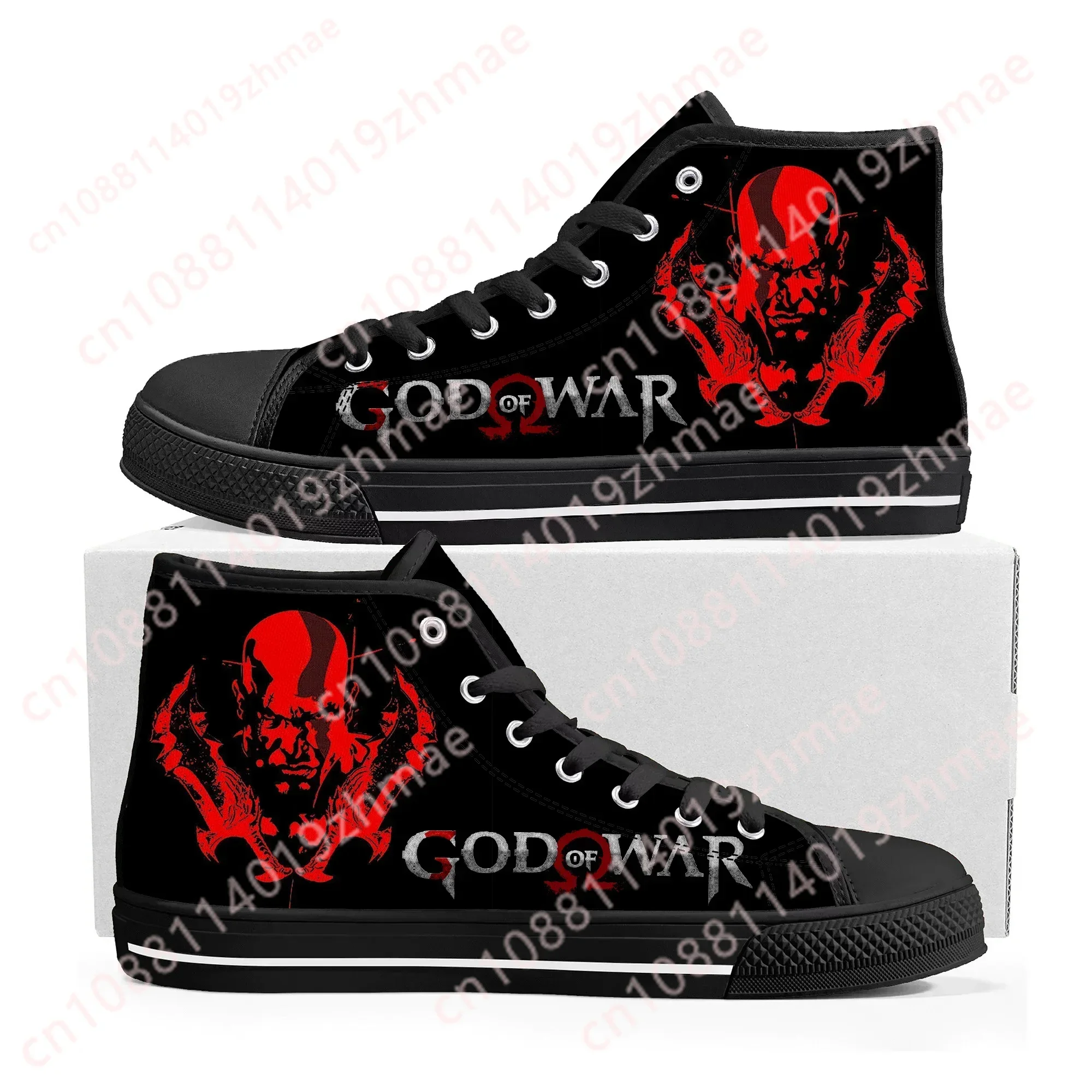 

Кроссовки God of War High Top с мультяшным принтом, модные, высококачественные, из канваса, для мужчин, женщин и подростков, на заказ, парные
