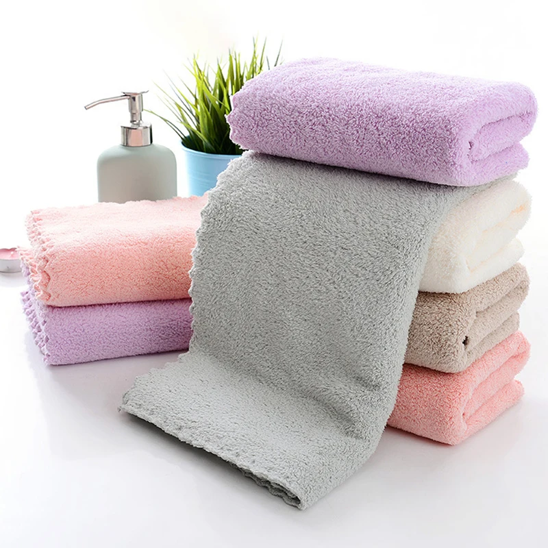 1/5pcs Soft Absorbent Towel, (13.7*29.5in/35*75cm) Coral Fleece Towel, Quick-Drying,Baby and adult towels