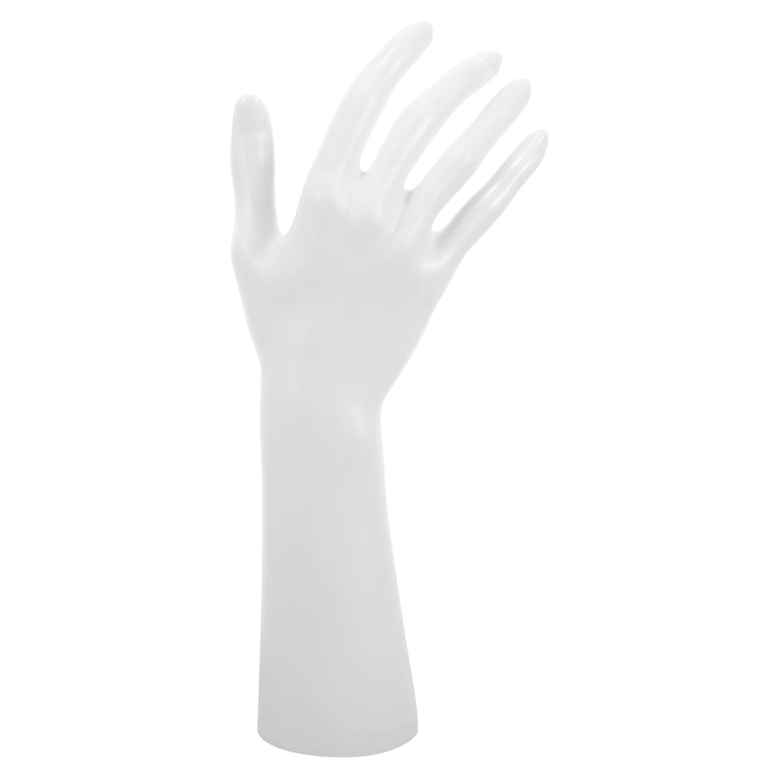 Hand Model Props White PVC Short Tilt Hand Mannequin Jewelry Holder for Bracelet Design Sturdy Practical